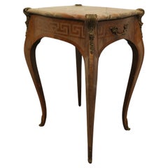 French Marble and Ormolu Lamp Table   This is a superb quality French side table
