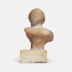French Marble Bust of a Laughing Child 1920s