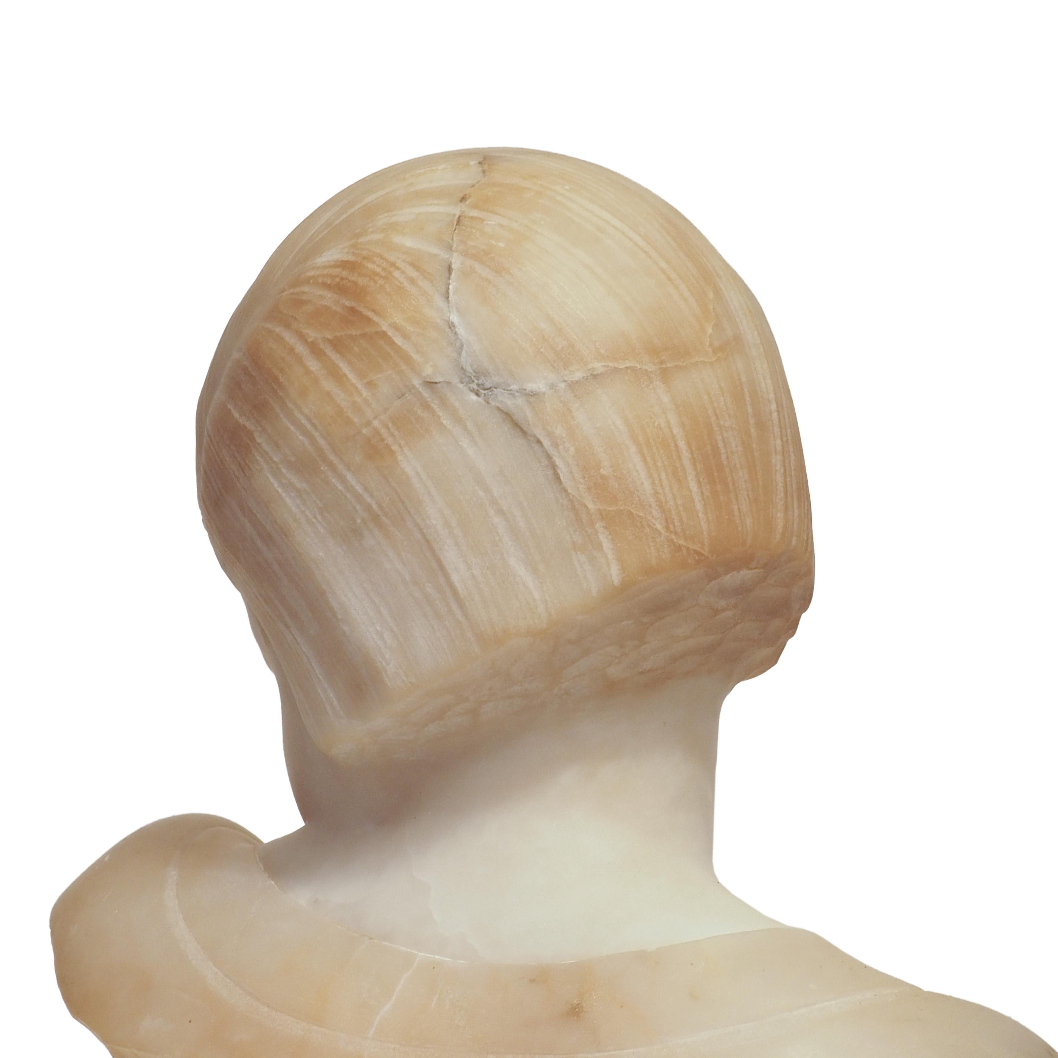 French Marble Bust of a Laughing Child 1920s For Sale 1