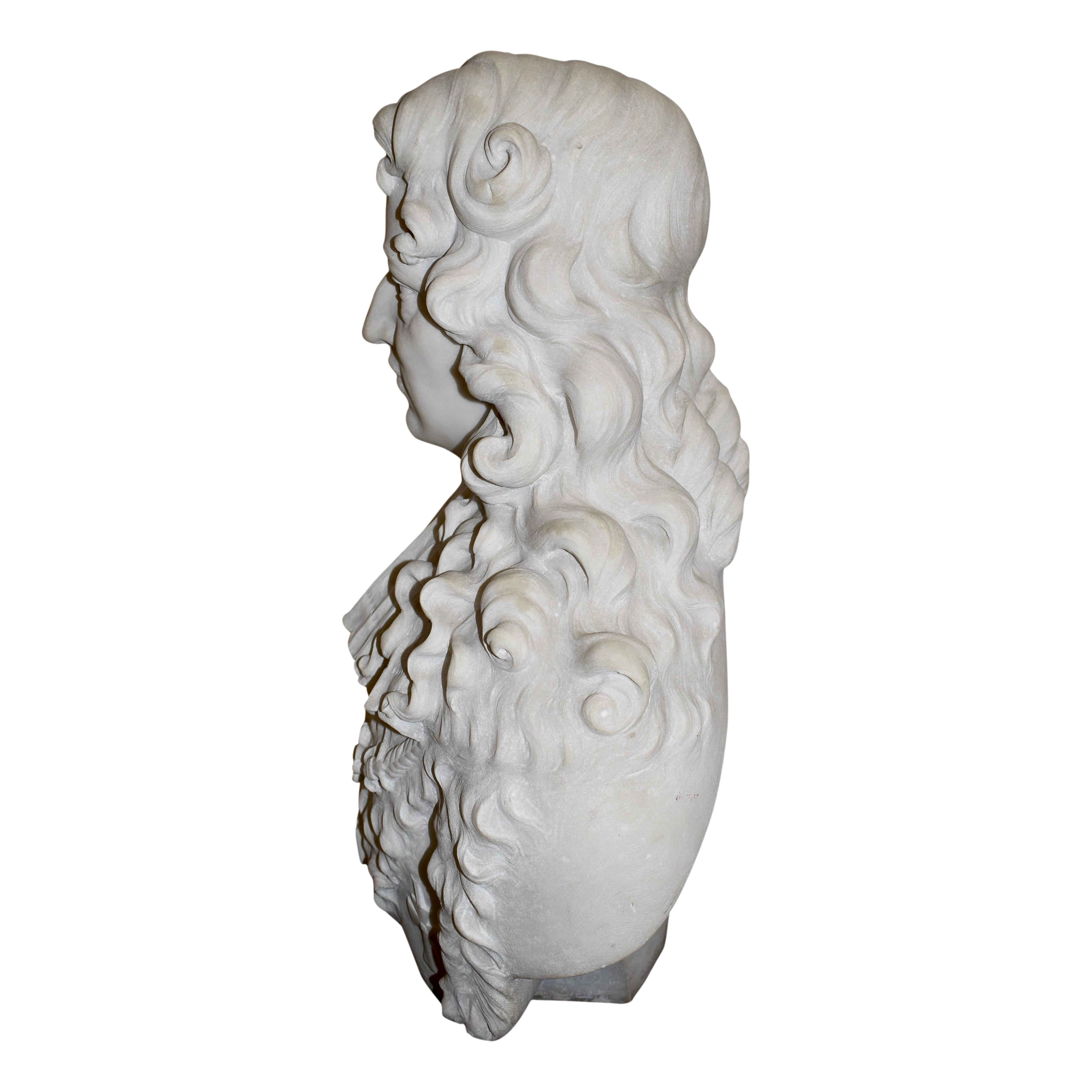 Francese Busto in marmo francese di Luigi XIV, 1830 circa in vendita