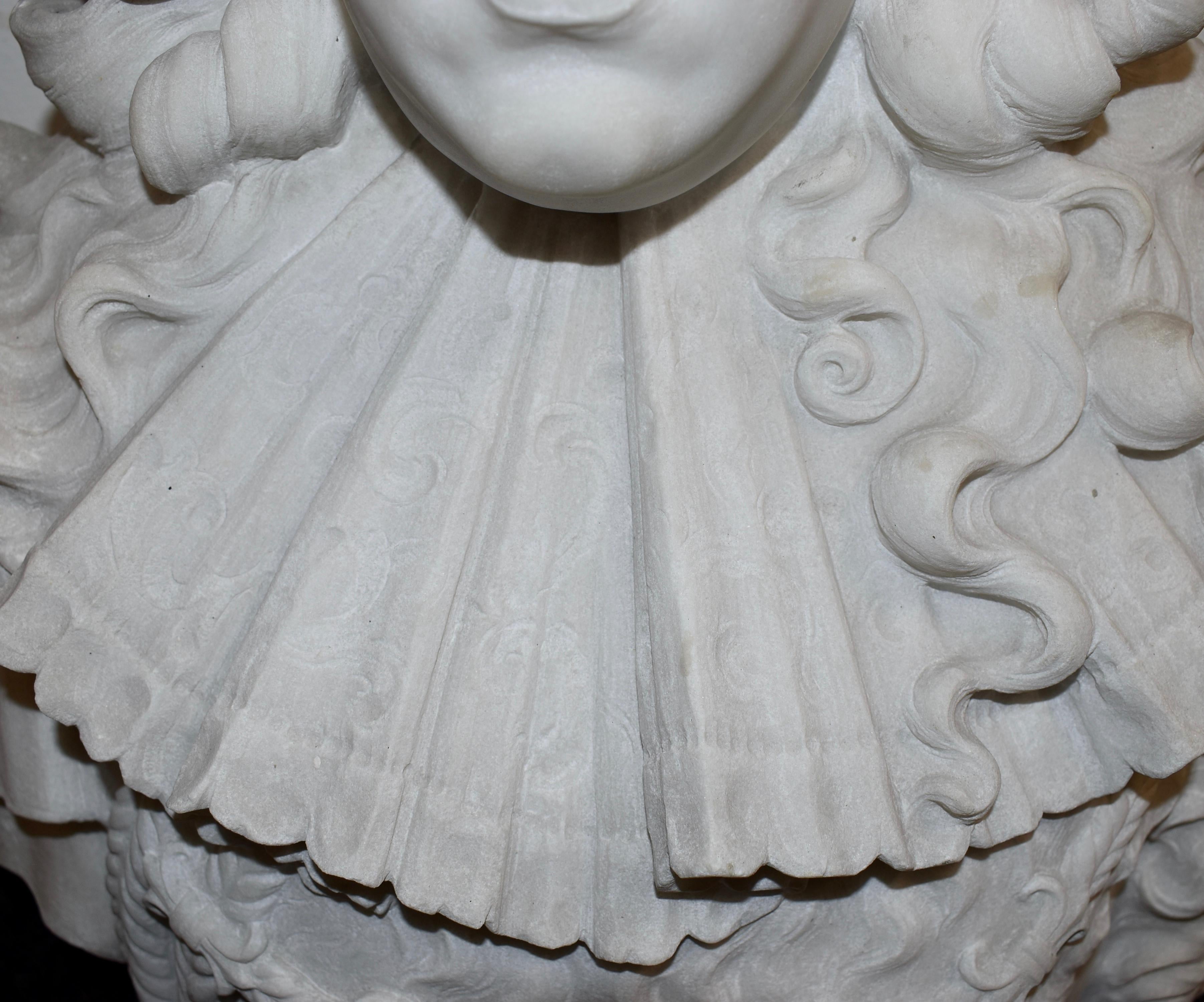 French Marble Bust of Louis XIV, circa 1830 For Sale 1