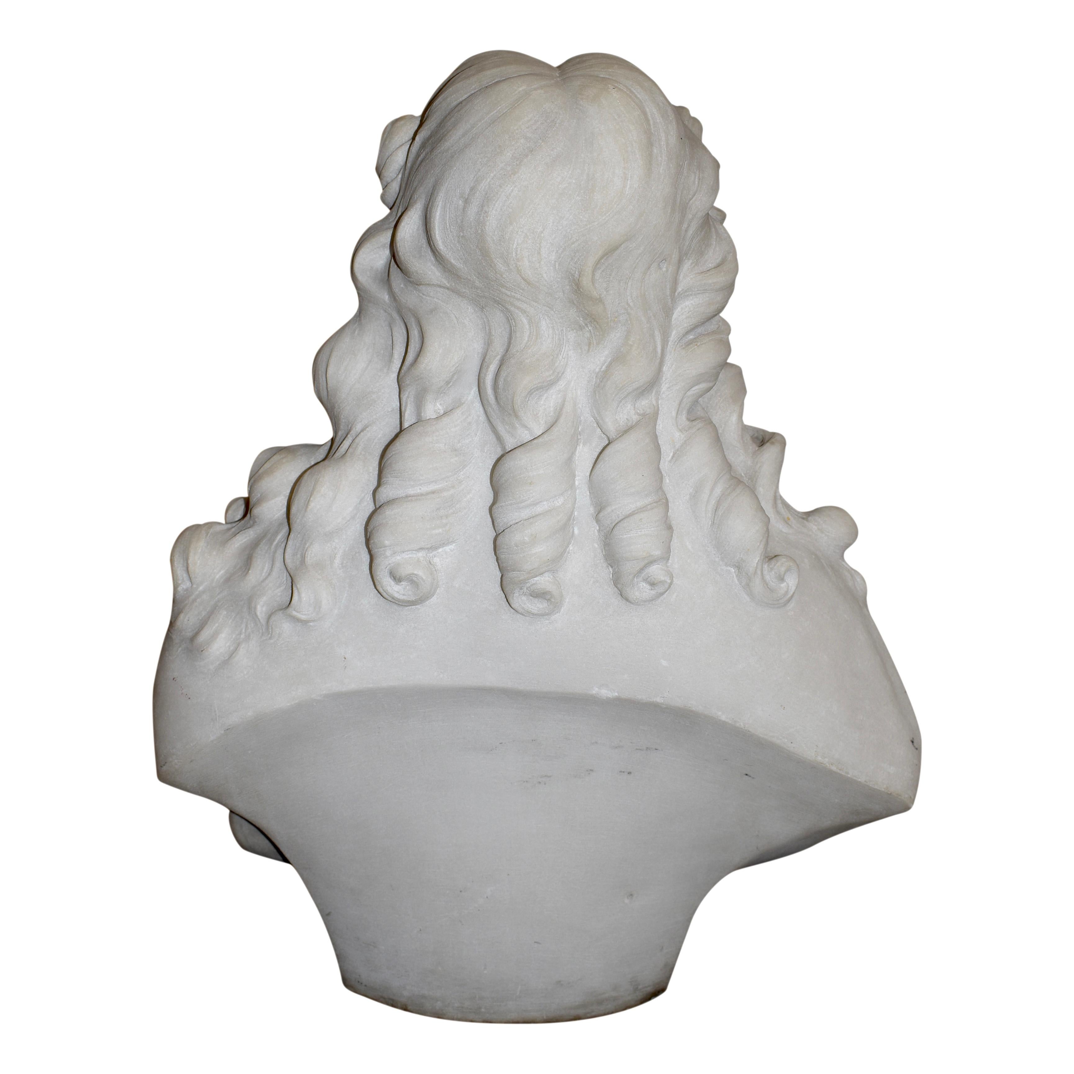 French Marble Bust of Louis XIV, circa 1830 For Sale 3