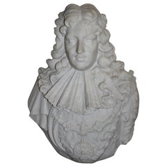 Antique French Marble Bust of Louis XIV, circa 1830