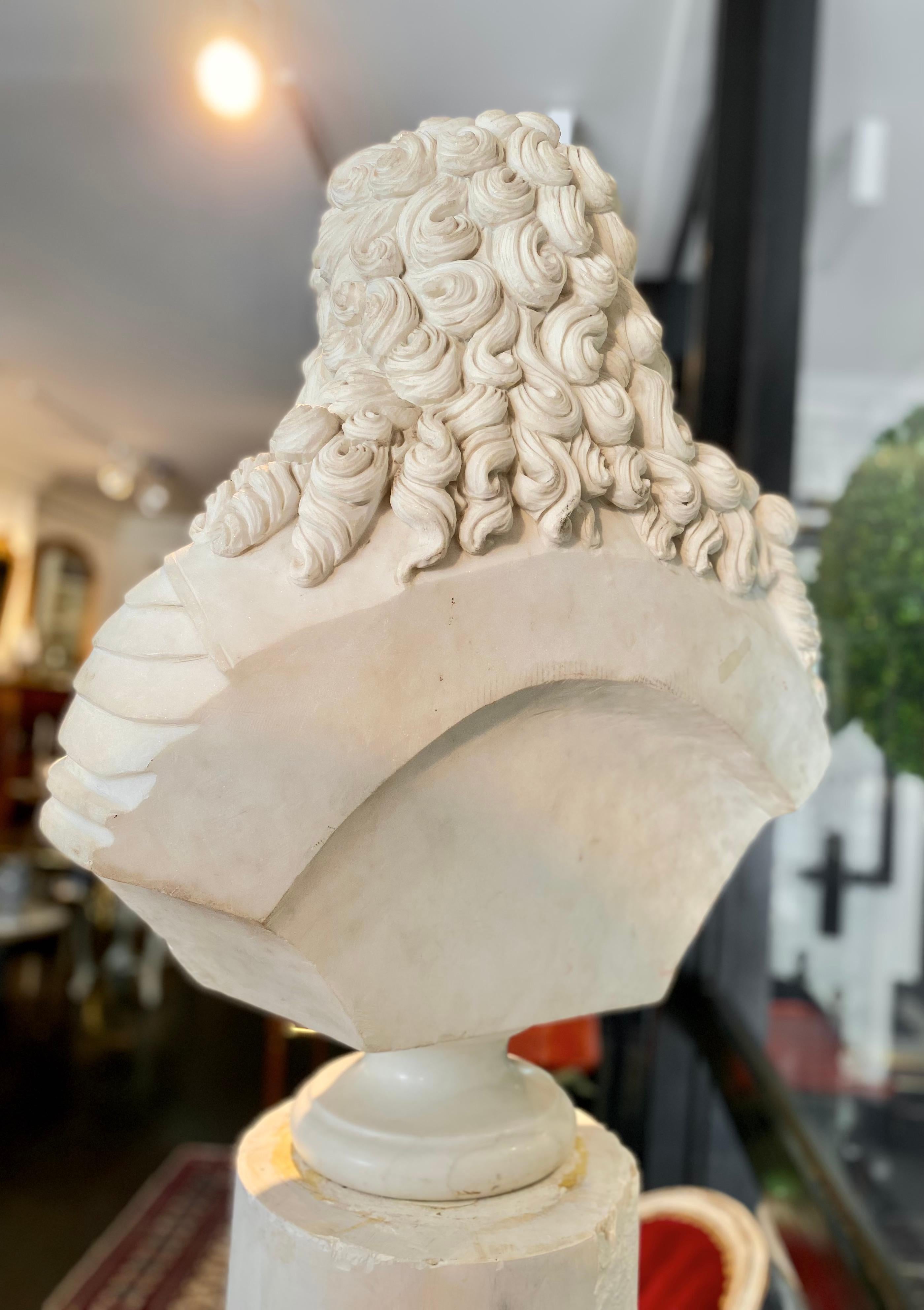 French Marble Bust of Louis XIV, the Sun King For Sale 11