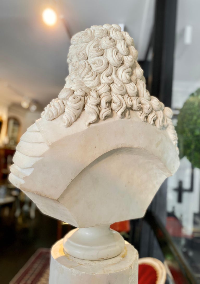 French Marble Bust of Louis XIV, the Sun King For Sale at 1stDibs