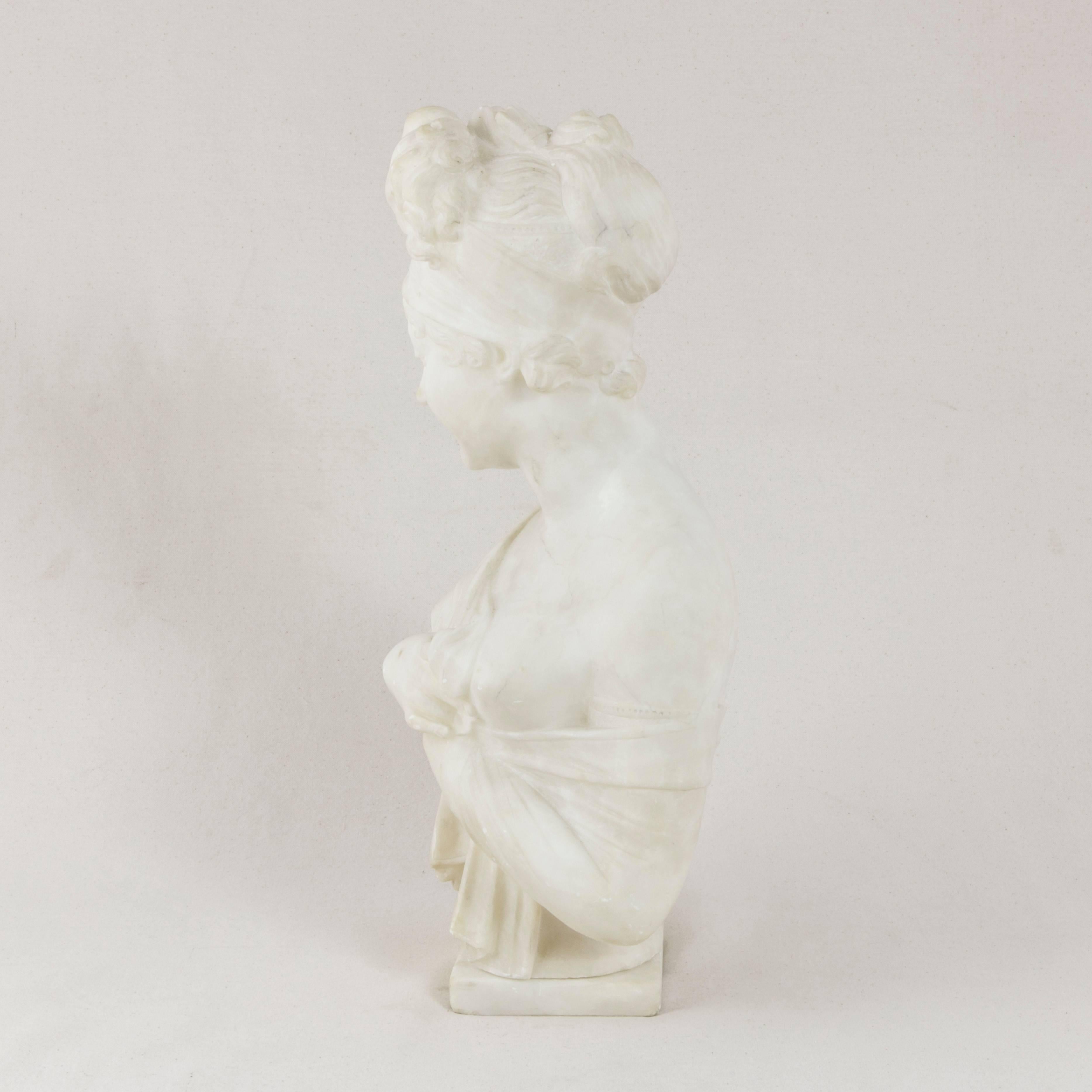 Early 20th Century French Marble Bust or Sculpture of Madame Juliette Recamier, circa 1900