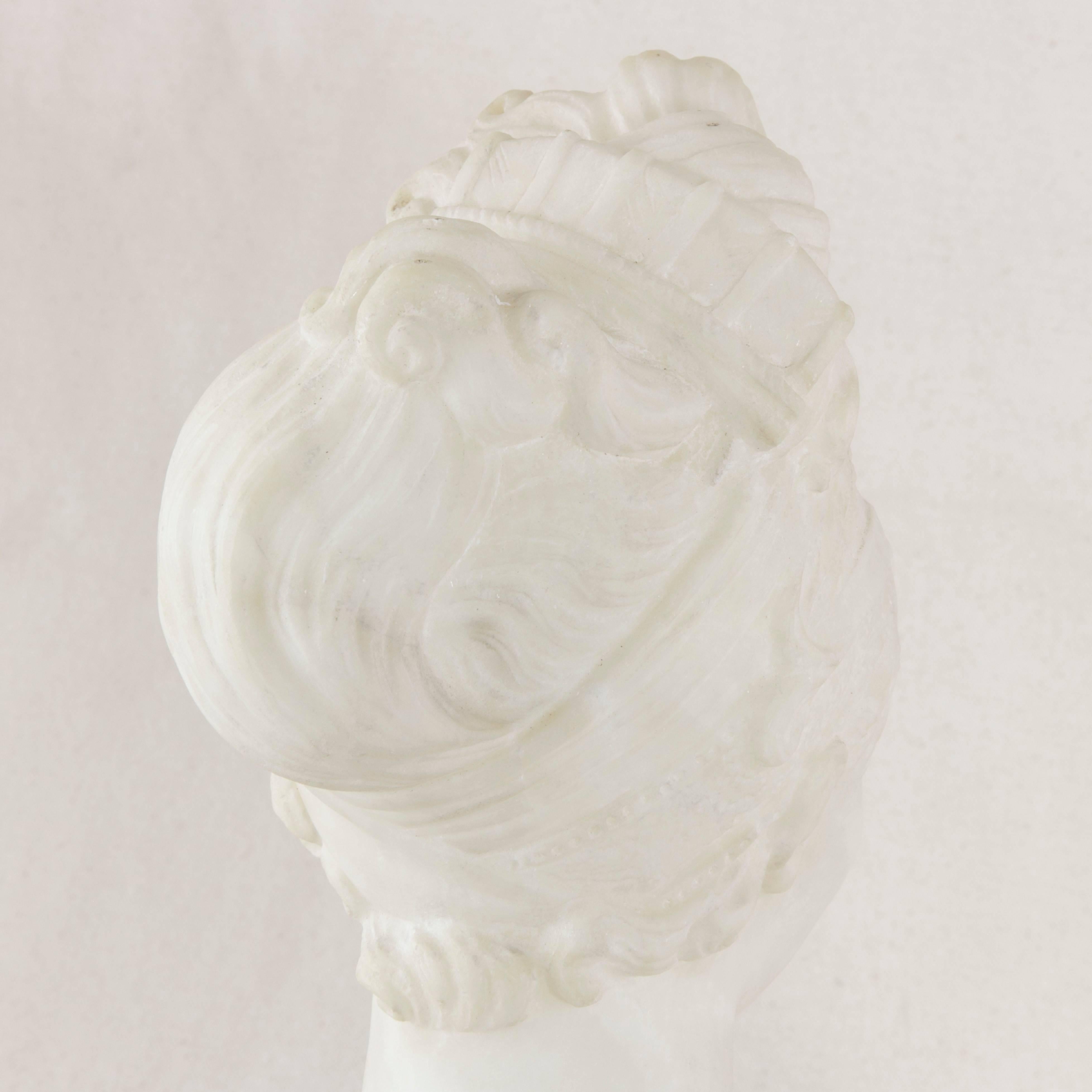 French Marble Bust or Sculpture of Madame Juliette Recamier, circa 1900 4