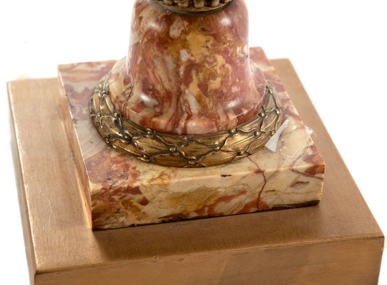 19th Century French Marble Cassolette with Ormolu, circa 1890 For Sale