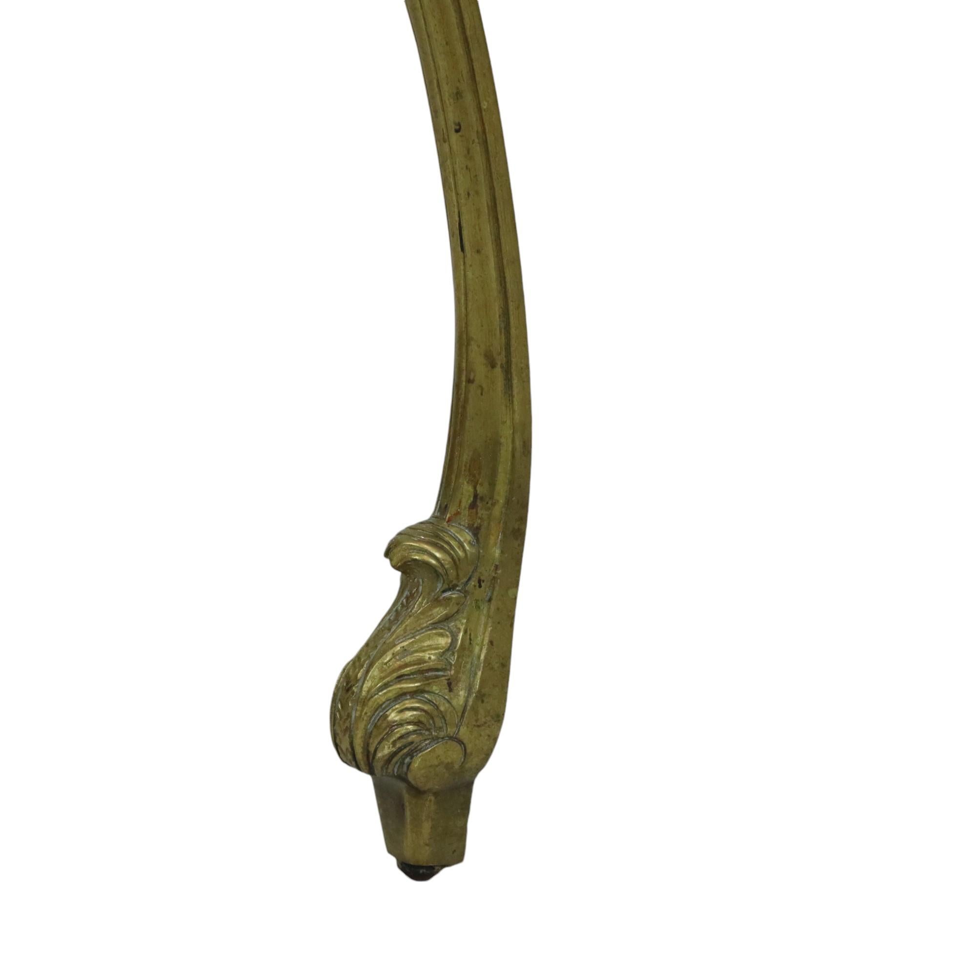 Console francese in marmo con gambe in ottone ornate in stile barocco in vendita 5