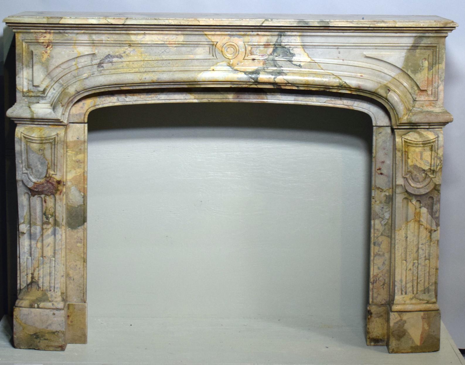 French Marble Fireplace In Good Condition In Atlanta, GA