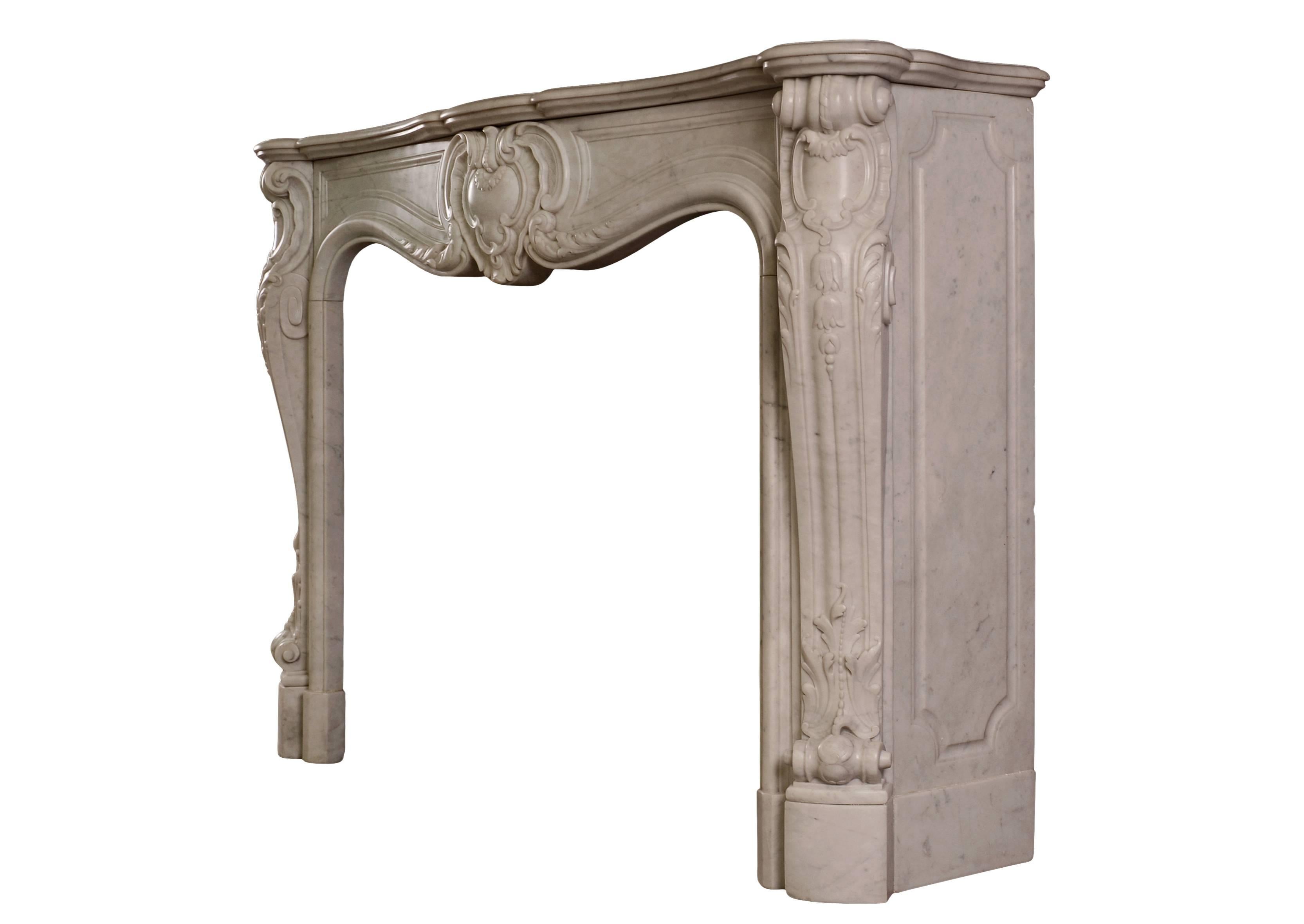 French Marble Fireplace in the Louis XV Style For Sale 1