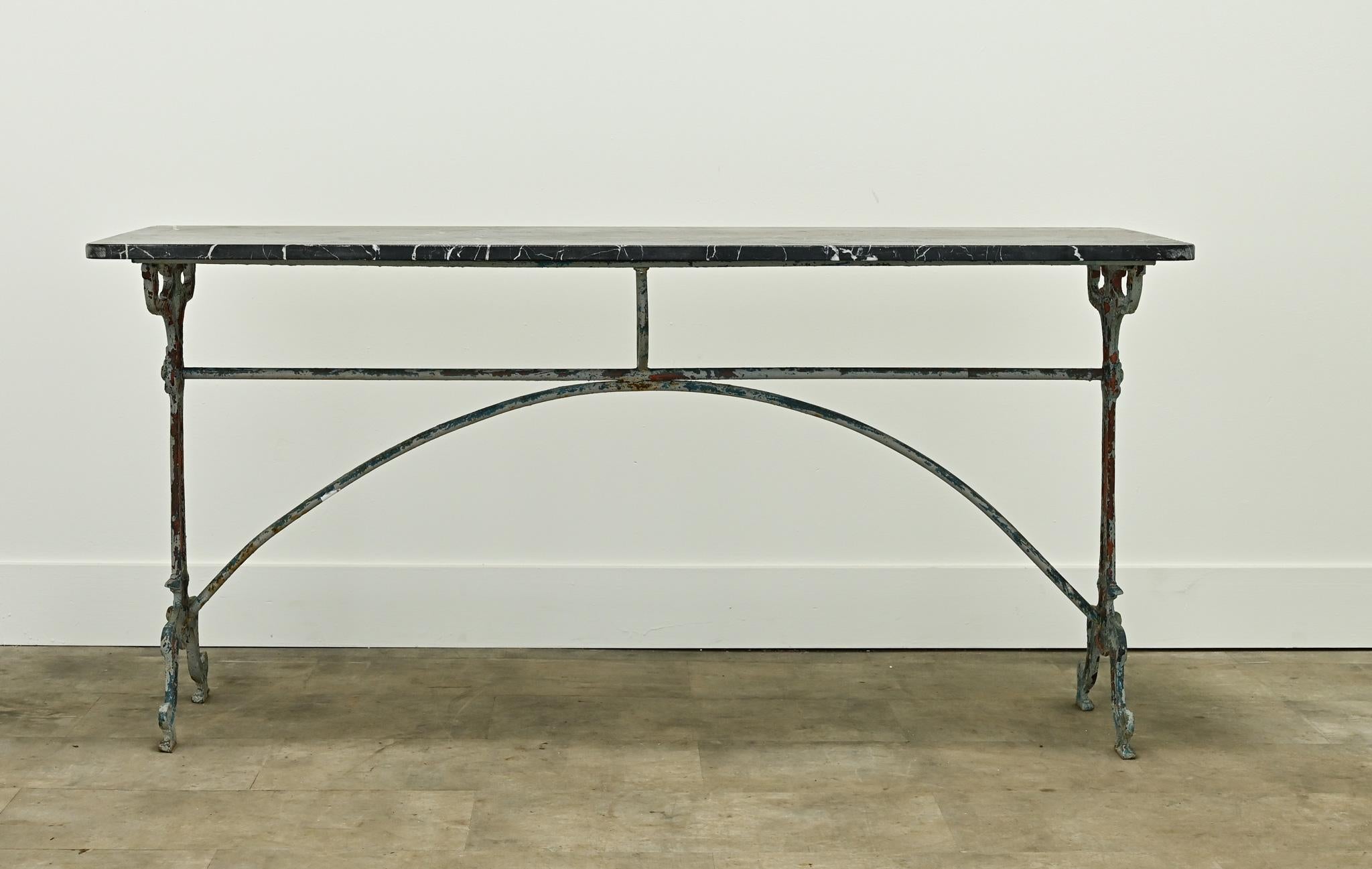 Other French Marble & Iron Bistro Table
