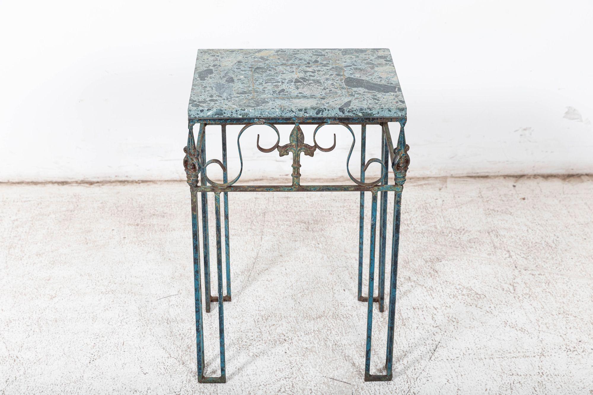 circa 1900
French Marble & Iron Side Table in original paint
sku 1083
W43 x D36 x H66 cm