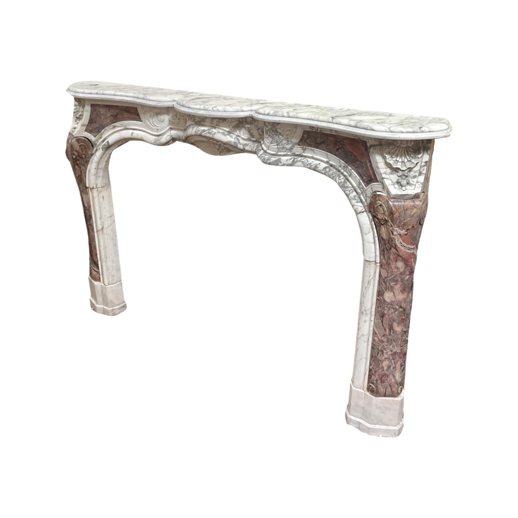 18th Century and Earlier French Marble Mantel For Sale
