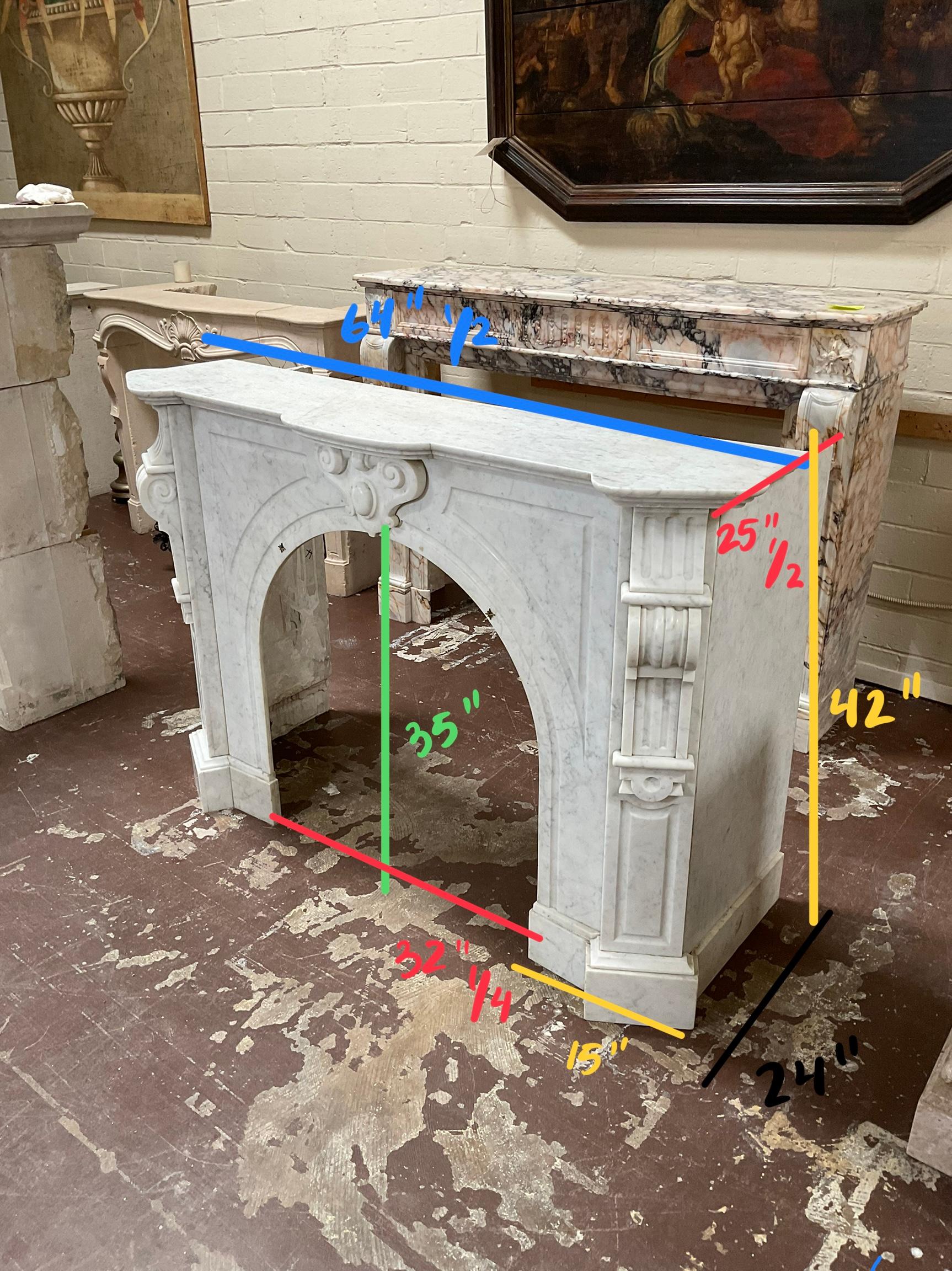 French Marble Mantel For Sale 3