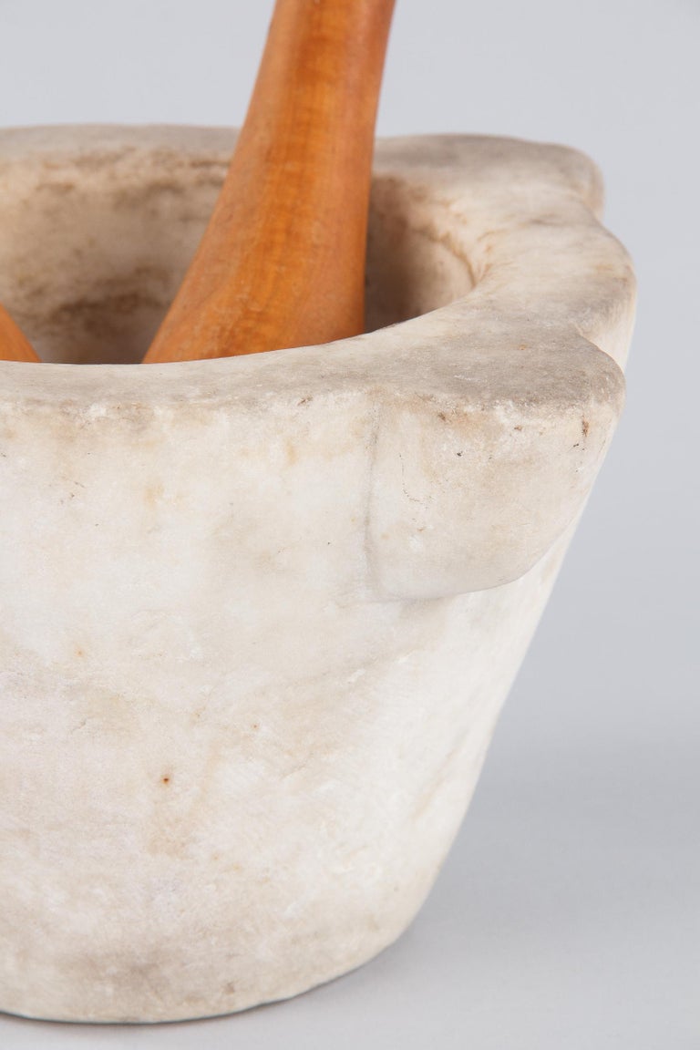 French Marble Mortar with Pestles, Early 1900s at 1stDibs
