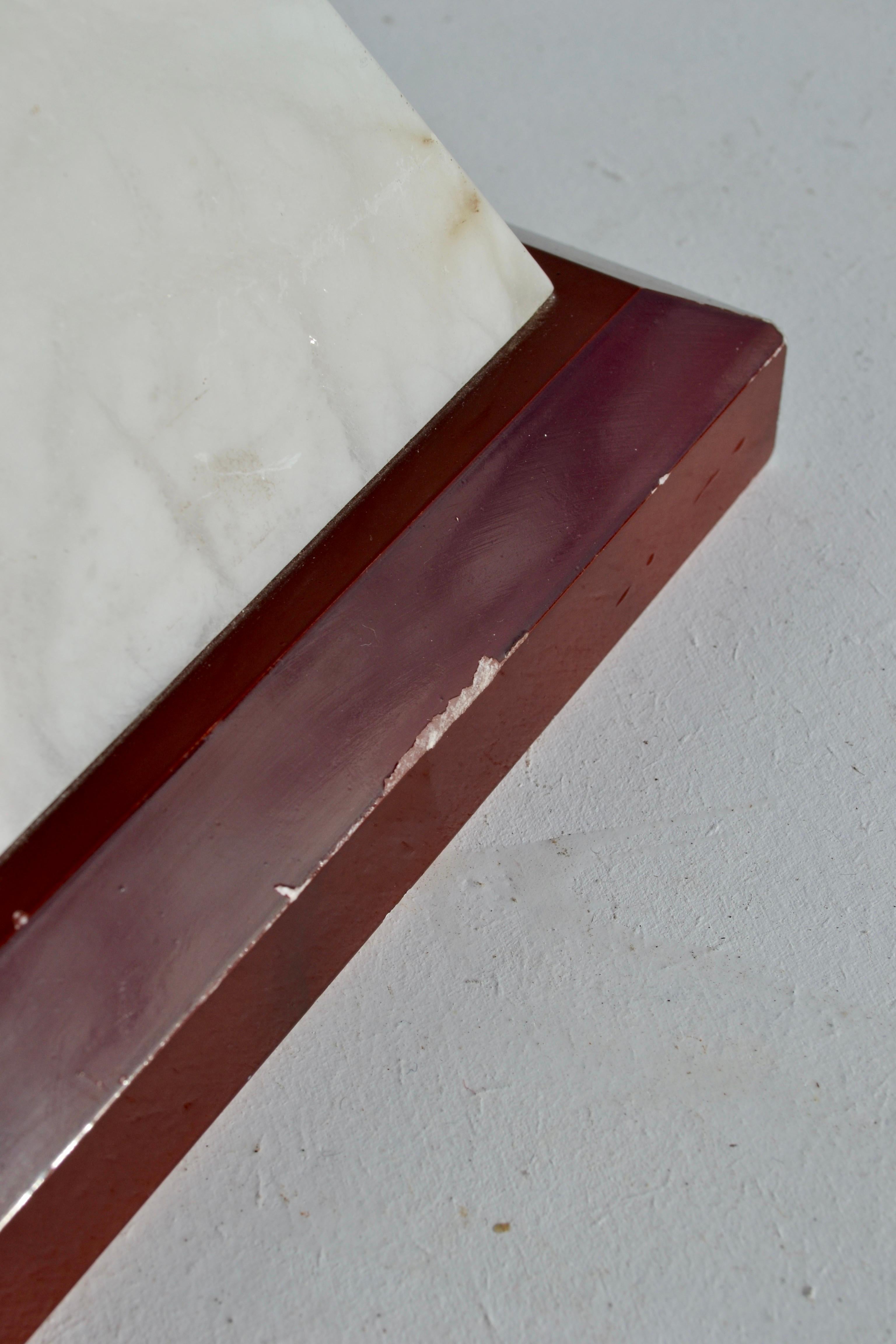 Französische Marmor-Pyramidenlampe, 1970er Jahre im Angebot 2