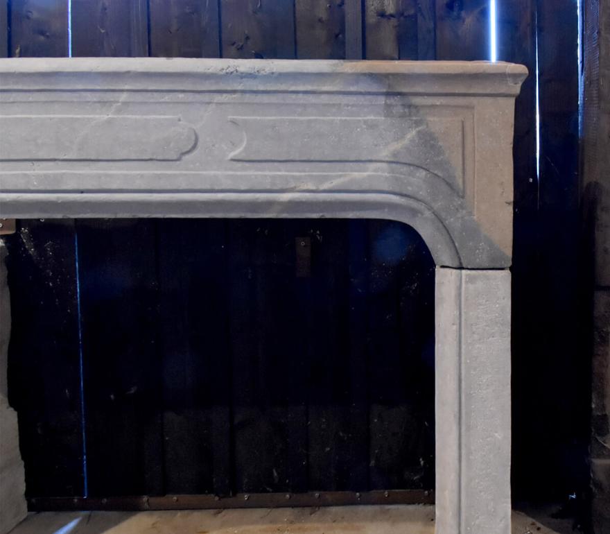 Early 19th Century French marble stone fireplace mantle 19th Century For Sale