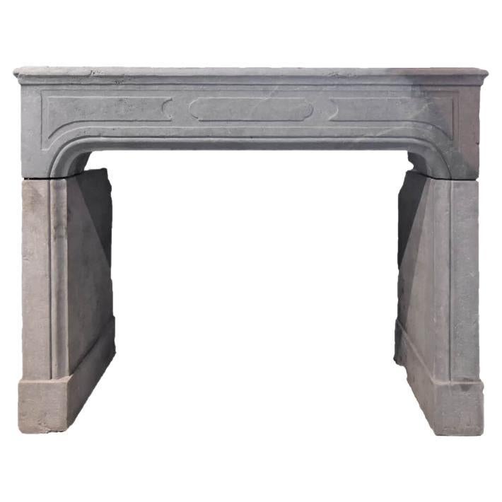 French marble stone fireplace mantle 19th Century For Sale