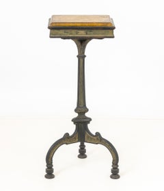 French Marble Top and Cast Iron Telephone Table