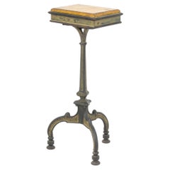 French Marble Top and Cast Iron Telephone Table