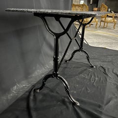 French Marble Top Bistro Cafe Table or Writing Desk