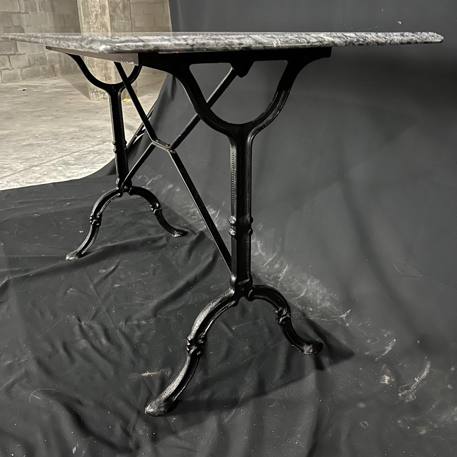 French Marble Top Bistro Cafe Table or Writing Desk For Sale 2