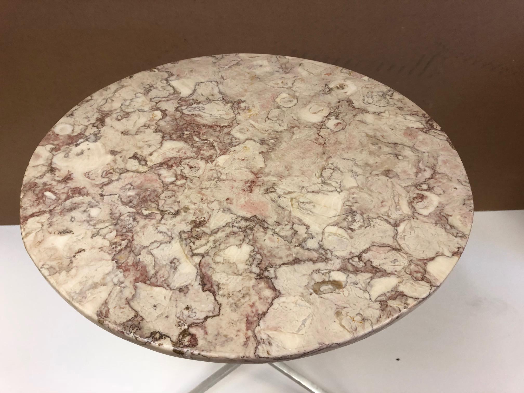 Mid-Century Modern French Marble-Top Bistro Table