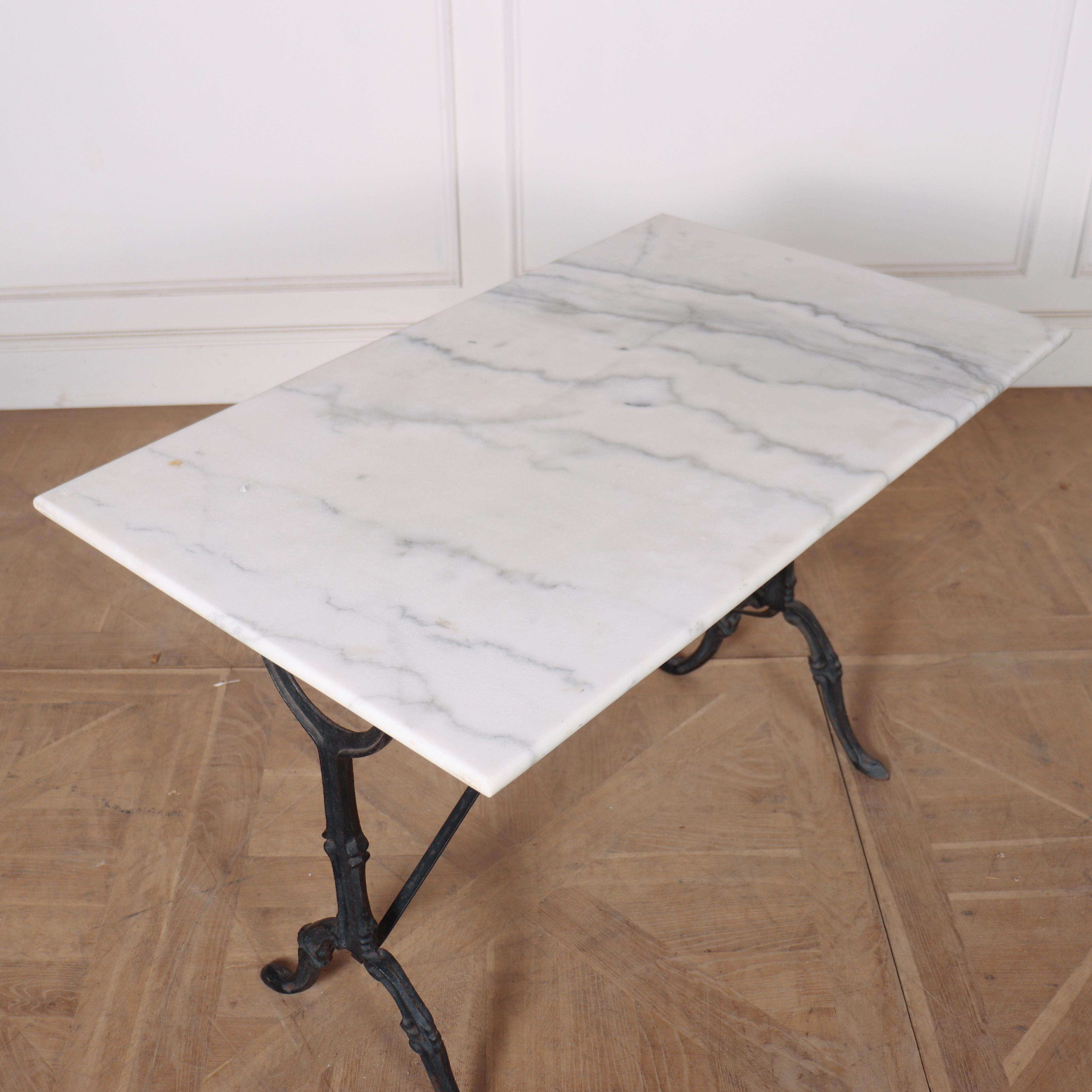 20th Century French Marble Top Bistro Table