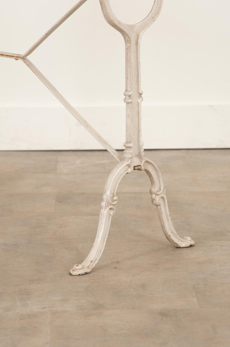 20th Century French Marble Top Bistro Table For Sale