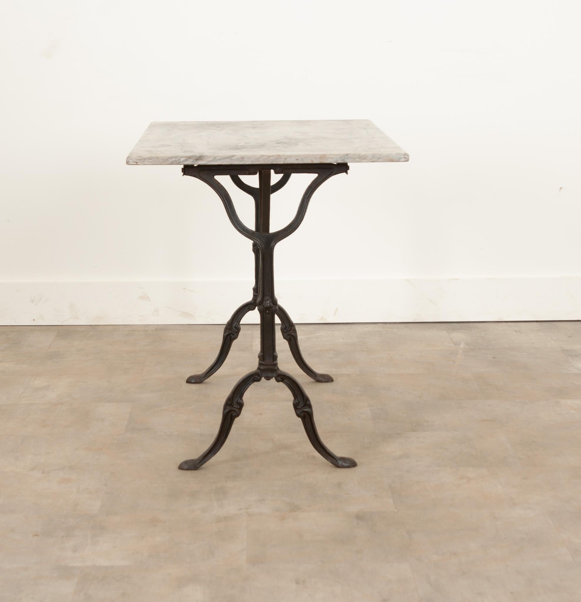 French, Marble Top Bistro Table 1