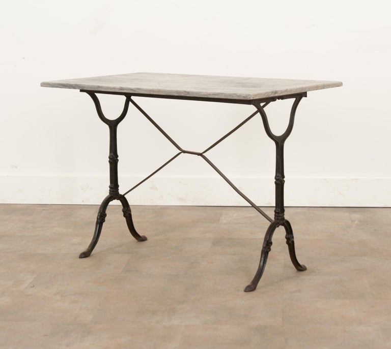 French, Marble Top Bistro Table For Sale 2