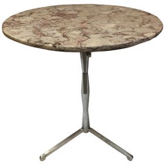 Retro French Marble-Top Bistro Table