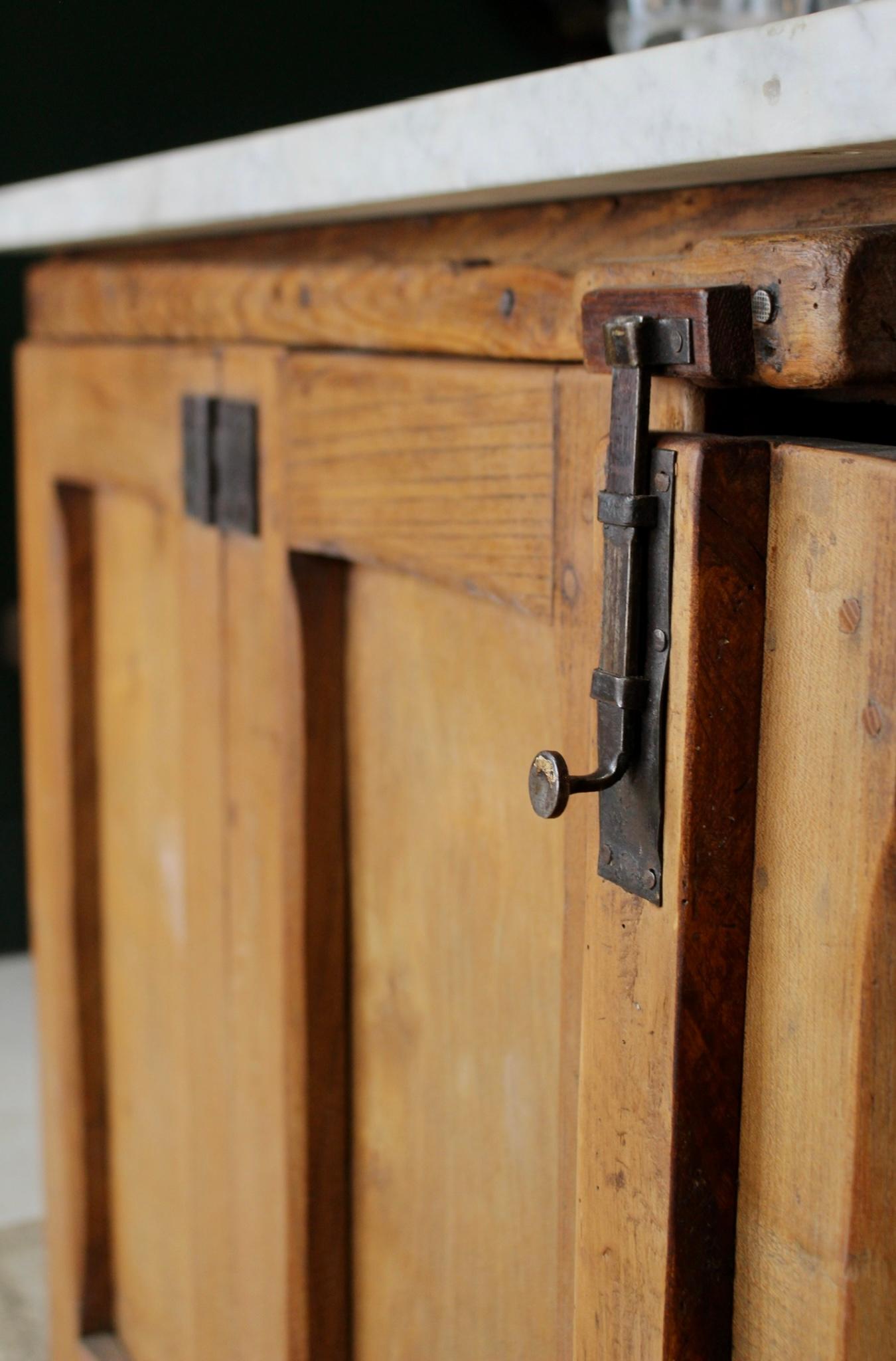 French Marble Top Boulangerie, Baker’s Cabinet, Island 6
