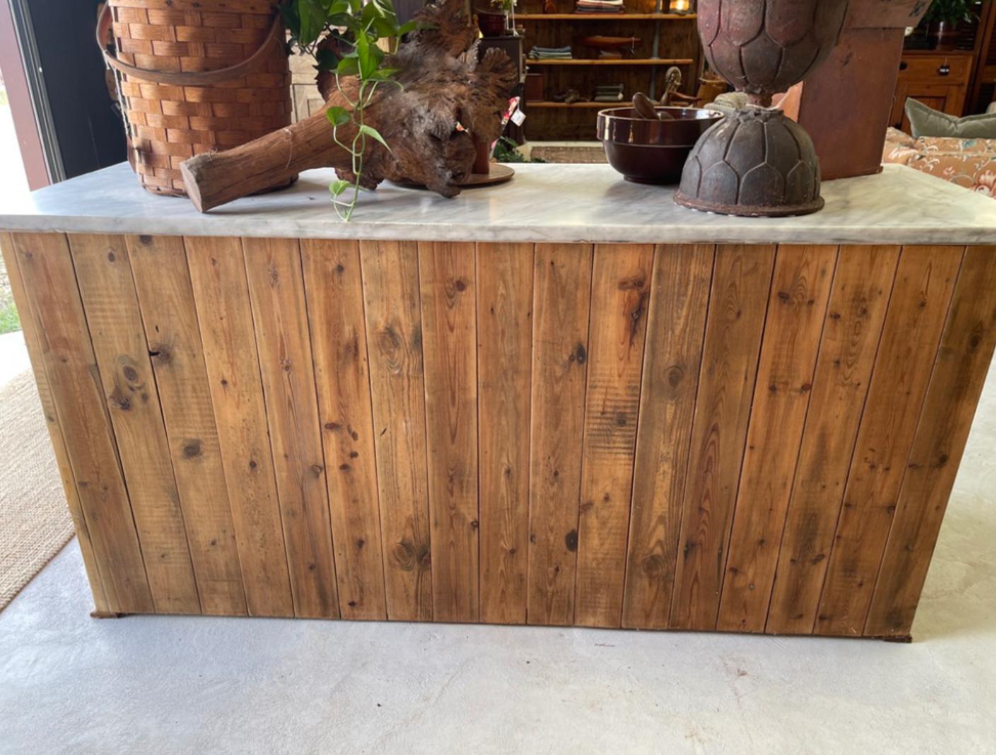 French Marble Top Boulangerie, Baker’s Cabinet, Island 8