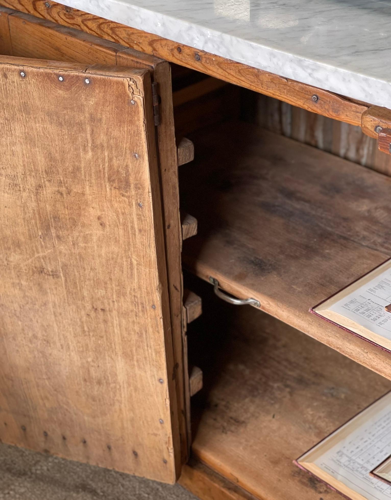 French Marble Top Boulangerie, Baker’s Cabinet, Island 2