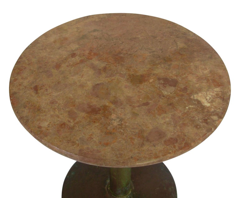 French MarbleTop Cafe Bistro Table at 1stDibs marble top cafe table