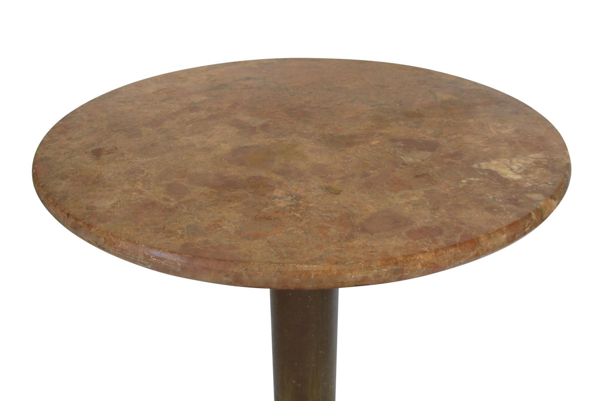 Neoclassical French Marble-Top Cafe Bistro Table