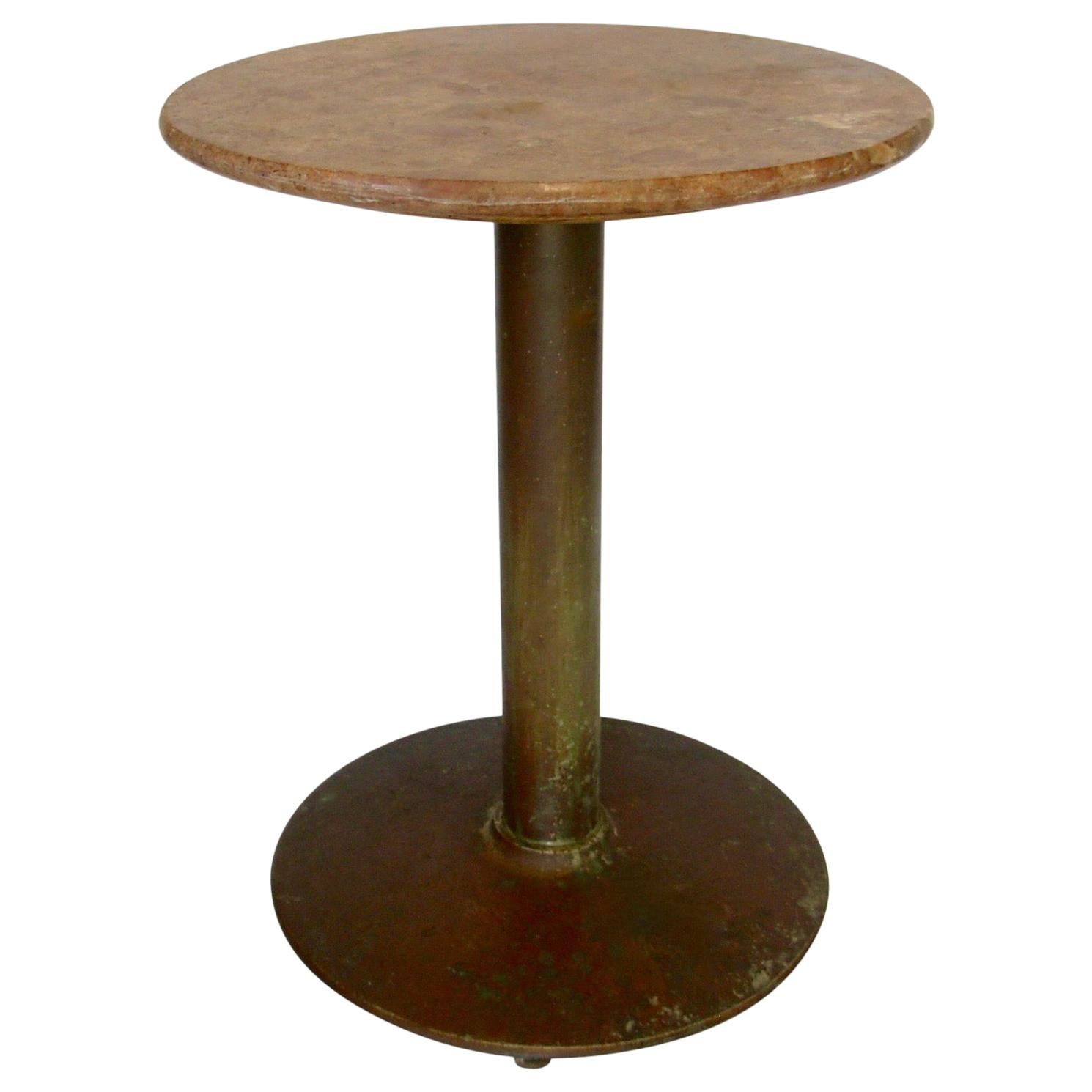 French Marble-Top Cafe Bistro Table