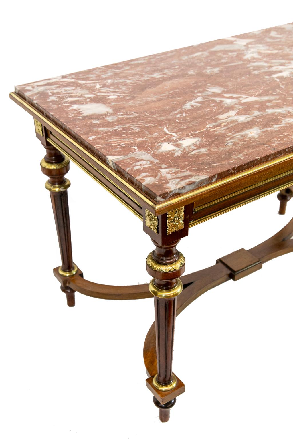 Late 19th Century French Marble Top Center Table For Sale