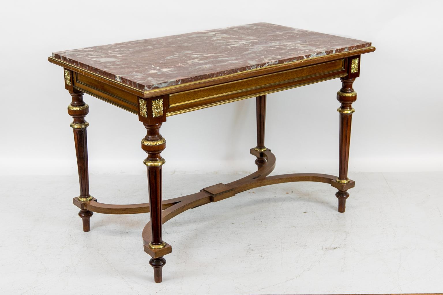 French Marble Top Center Table For Sale 3