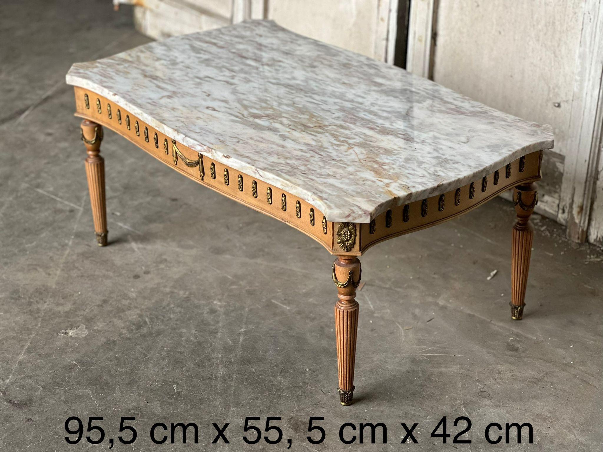French Marble Top Coffee Table 11