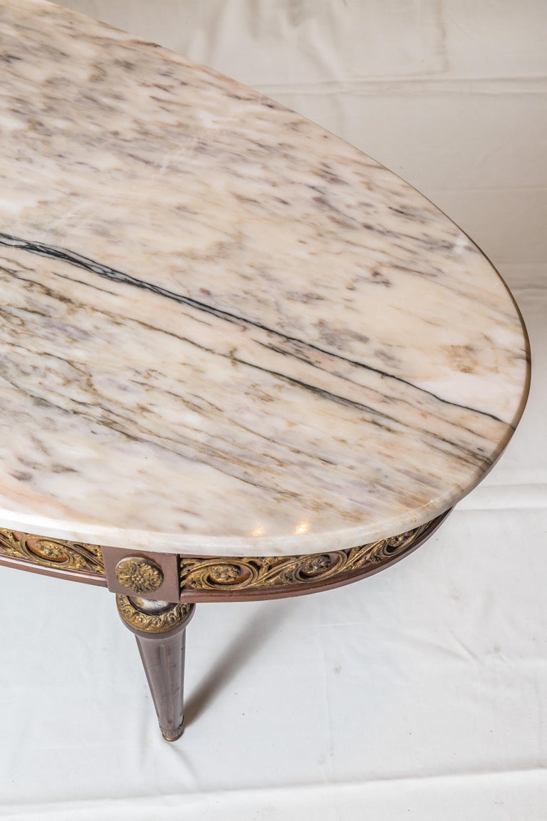 French Marble-Top Coffee Table For Sale at 1stDibs