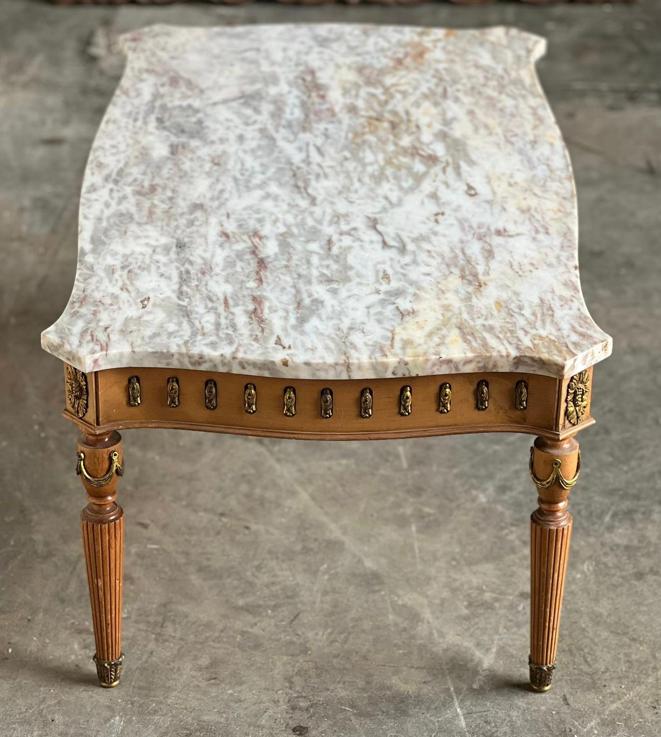 French Marble Top Coffee Table 2