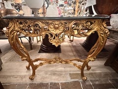 French Marble Top Console