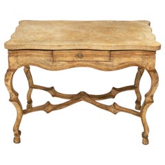 French Marble Top Console Table Bar or Desk