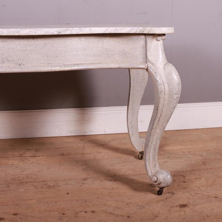 French Marble Top Console Table For Sale at 1stDibs