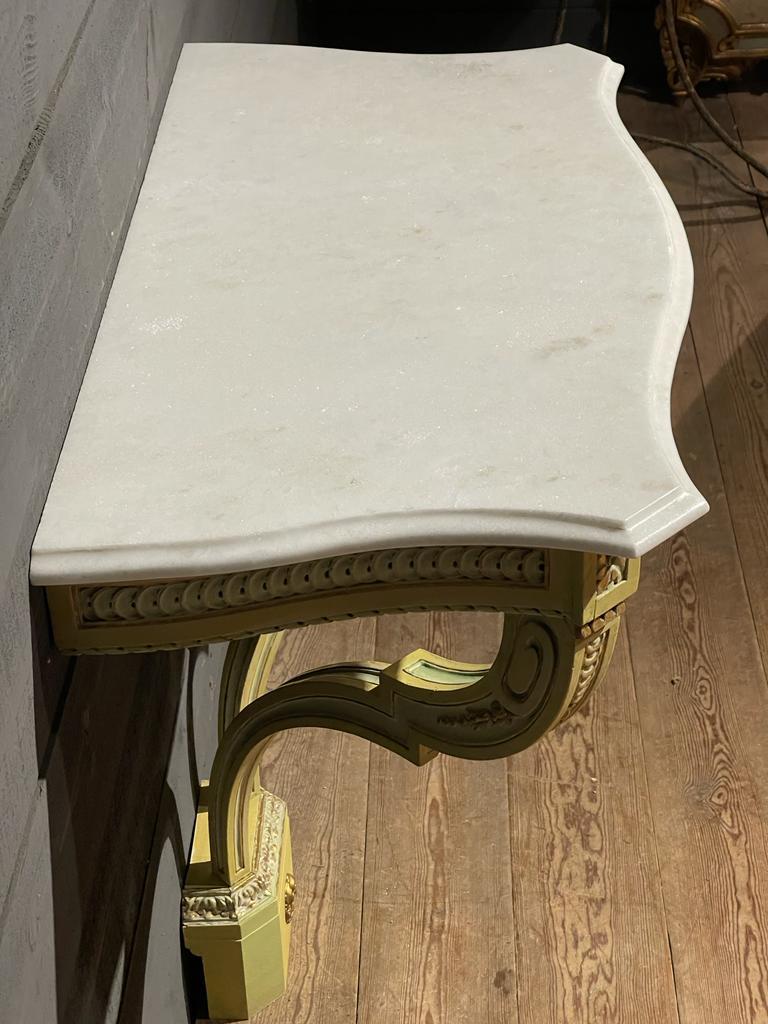 French Marble Top Console Table In Good Condition For Sale In Seaford, GB