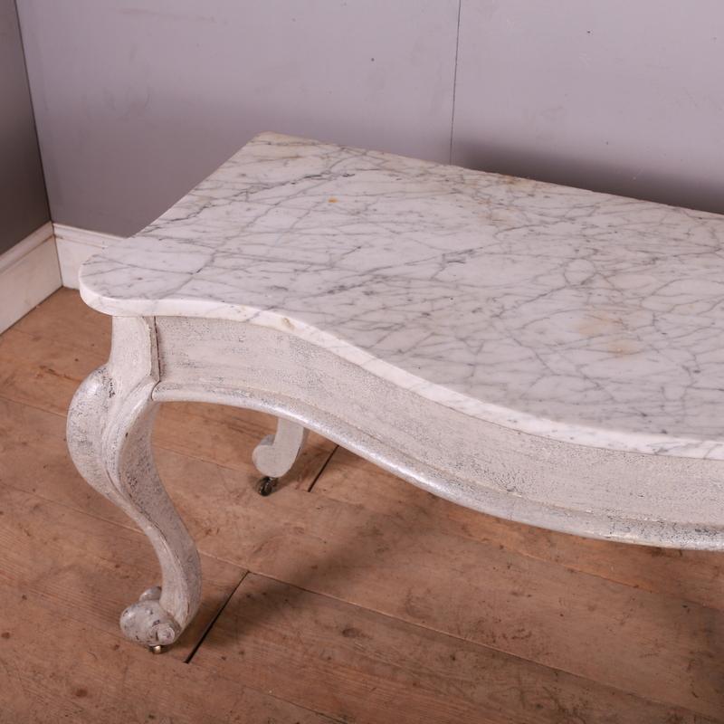 19th Century French Marble Top Console Table