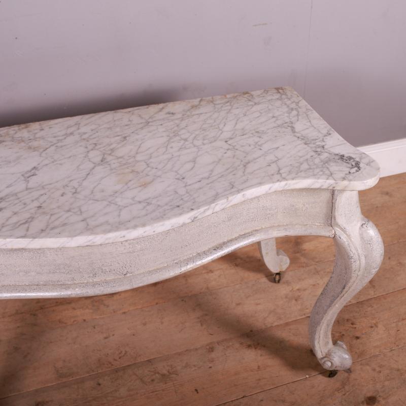 French Marble Top Console Table 1